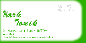 mark tomik business card